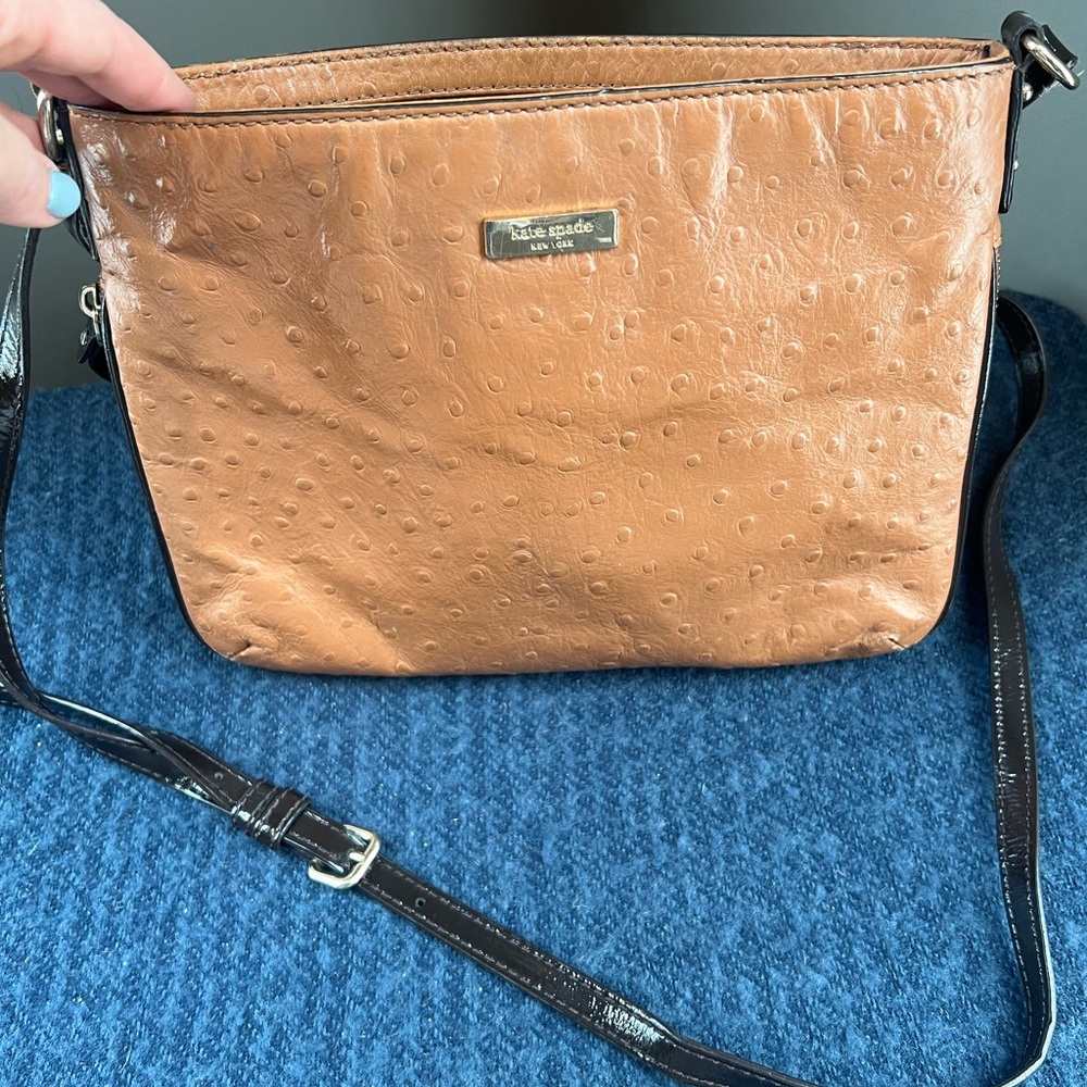 Kate Spade Tan Textured Crossbody Bag